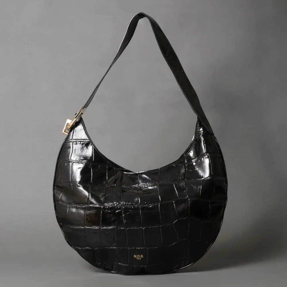 N.D.B Bags Ines Croc Black| Bags