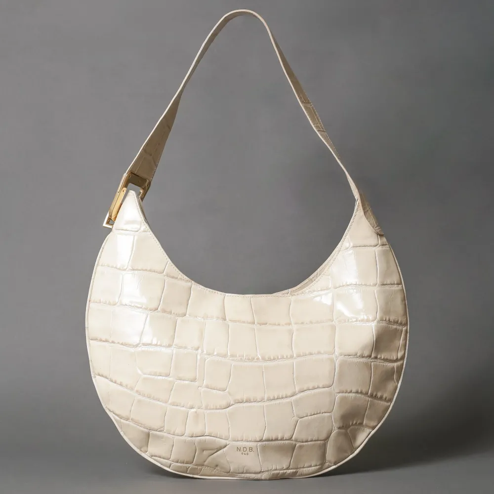 N.D.B Bags Ines Croc Off White| Bags